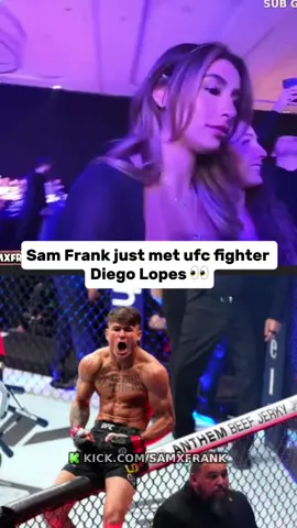 Sam Frank just met ufc fighter Diego Lopes 👀#samfrank #fyp #tranding #UFC #diegolopes 
