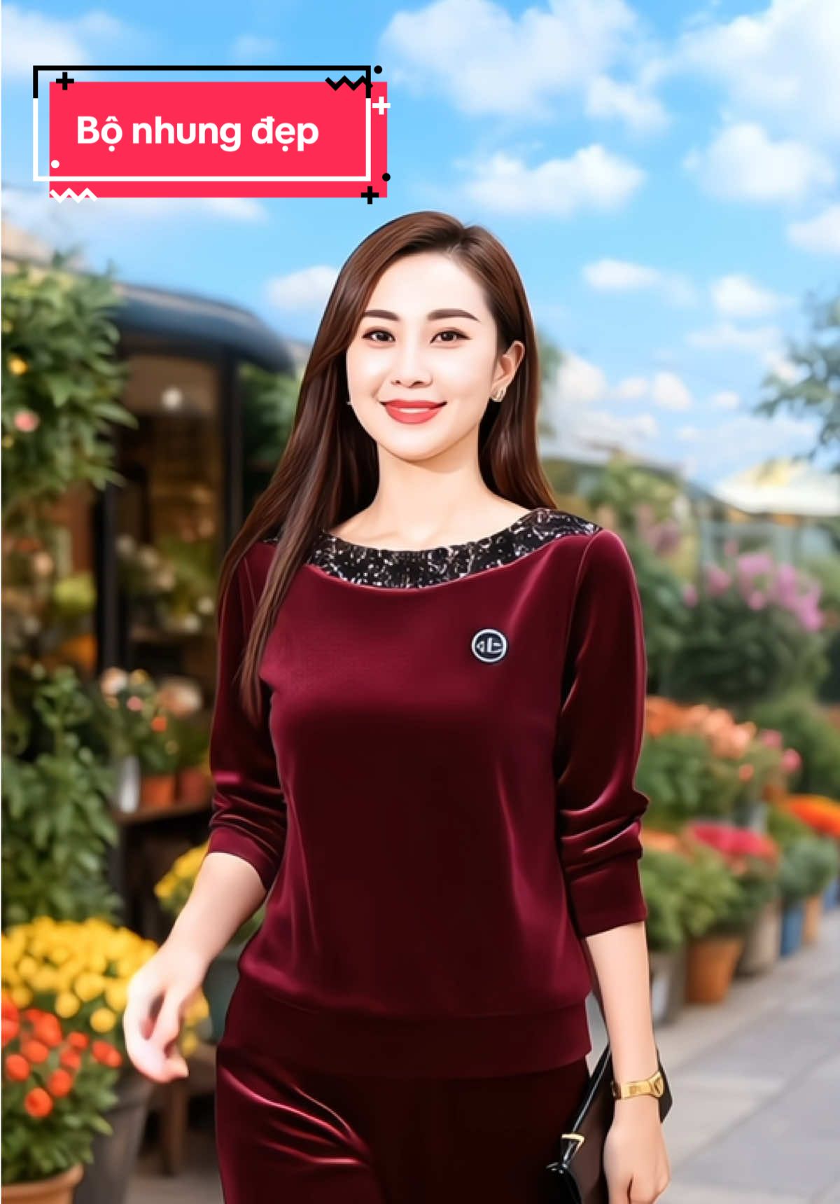 Bộ nhung đẹp tôn dáng #viral #hangshoping #xuhuongtiktok #macdepmoingay 