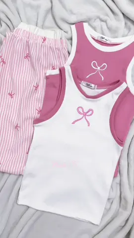 Heads up!🚨 Ribbon pants + top set restocking TOMORROW — baka maubusan kapa uli 🤭 #3in1 #3in1terno #coquette #TikTokFashion #swyfashion 