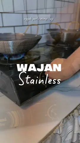 Akhir nyaa nyaman banget masak pakai wajan stainless #wajanstainless #wajanstainlessteel #wajanstainlessantilengket 