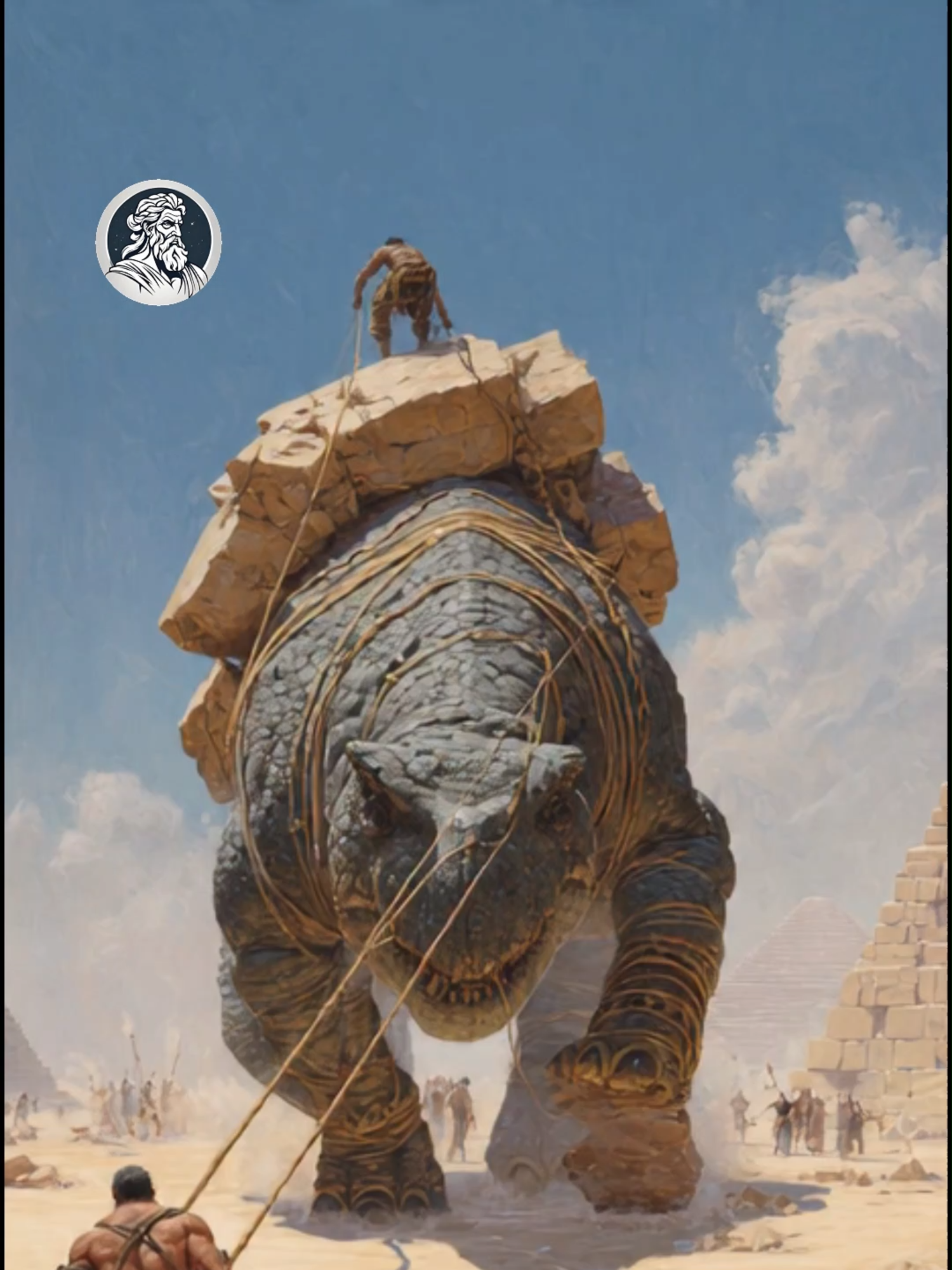 HOW THE PYRAMIDS WERE MADE #cadamitologia #fyp #giants #desert #ai #egypt #pyramids #alien