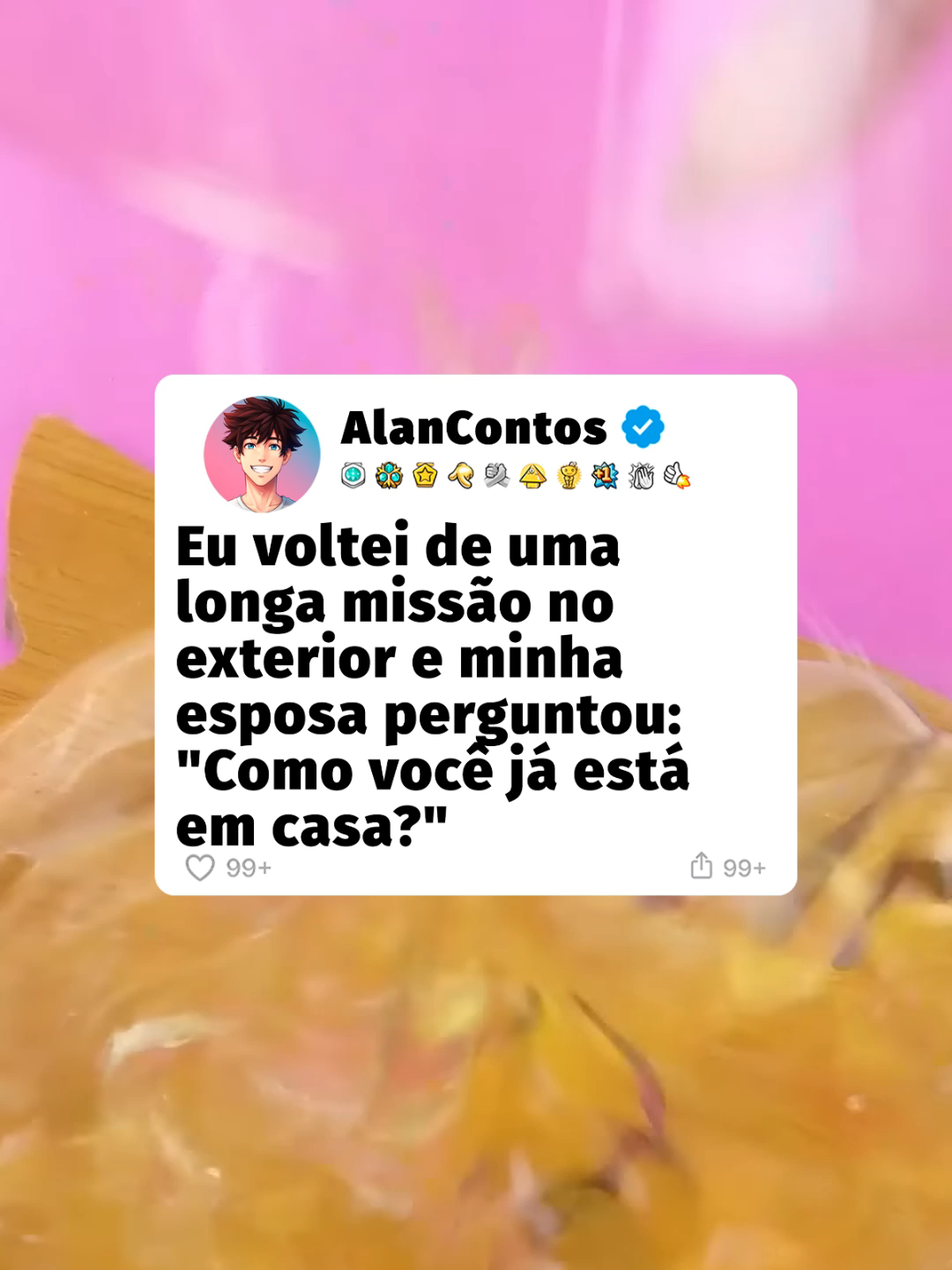 Eu voltei de uma longa missão no exterior e minha esposa perguntou: 