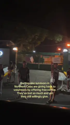 Thank you. Really. And you're contributing to road safety by helping drivers stay awake. #cebu #cebuearthquake #bangonnorte #bangonsugbo #bayanihan @Charry Rosende 