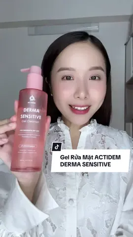 Gel Rửa Mặt ACTIDEM DERMA SENSITIVE làm sạch dịu nhẹ, rửa xong da ẩm mịn, rất thích🥰 #suaruamat #skincare #lamdepantoan #actidem 