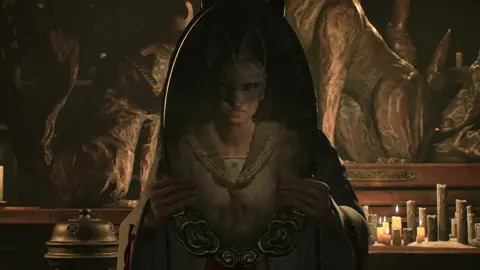 Silent Hill F: Hinako has her face cut off to unlock the power of the fox mask, . ##hinako##silenthill##silenthillf##horror##bossfight