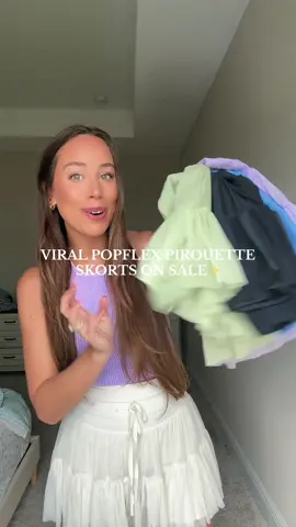 Always get questions about my @POPFLEX Active pirouette skorts and they are on s💸le today only🫶🏻✨ #popflexskirt #tiktokshopdeals #tiktokshopcreatorpicks #fallsale #comfyoutfit  