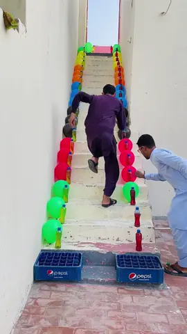 Very beautiful colour ful balloons design and bottles collection task 😮 #amazing #beautiful #balloons #pop #video 