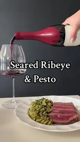 steak night for one with a side of pesto 