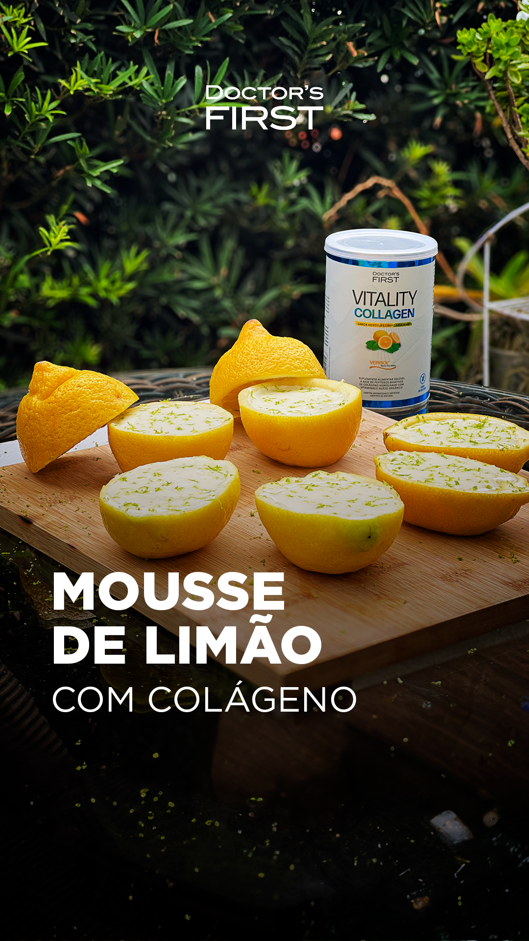 🍋✨ Imagina uma sobremesa leve, refrescante e ao mesmo tempo cheia de benefícios? Esse mousse de limão não é só delicioso… ele também é preparado com Vitality Collagen da Doctor’s First, nosso colágeno hidrolisado premium que apoia a firmeza da pele e o cuidado de dentro pra fora. É o encontro perfeito entre sabor e benefícios: cada colherada traz o azedinho irresistível do limão com a praticidade de incluir colágeno no seu dia a dia de forma prazerosa. Porque cuidar da pele pode (e deve!) ser gostoso. 💛