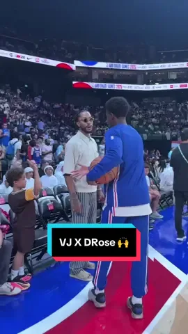 VJ Edgecombe catches up with Derrick Rose in Abu Dhabi! #basketball #NBA #Derrickrose #VJEdgecombe 