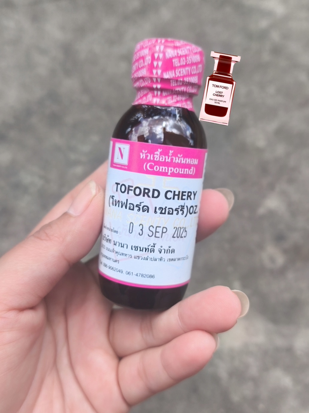#หัวเชื้อน้ําหอม หัวเชื้อน้ำหอมแท้ 💯 กลิ่นโทฟอร์ด เชอร์รี่ 🍒(TOFORD CHERY) ขนาด 30 ML