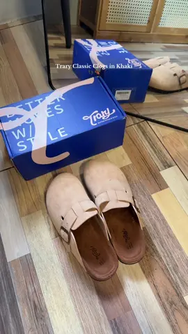 Trary Classic Clogs in Khaki — clean, comfy, and perfect for everyday wear. #trary #traryshoes #clogshoes #clogsslippers #footwear 