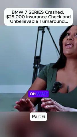 BMW 7 SERIES Crashed, $25,000 Insurance Check and Unbelievable Turnaround...6 #videoviral  #tiktok  #woman  #scam 