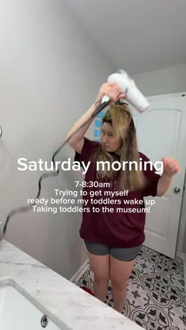 I woke up at 7am before the house and everyone was up by 7:30am. Now that we’re all feeling better we are going to take the kids to the museum and Sam’s for quick shopping! Have a great weekend!  #sahm #MomsofTikTok #morningroutine #morningvlog #familyof4 