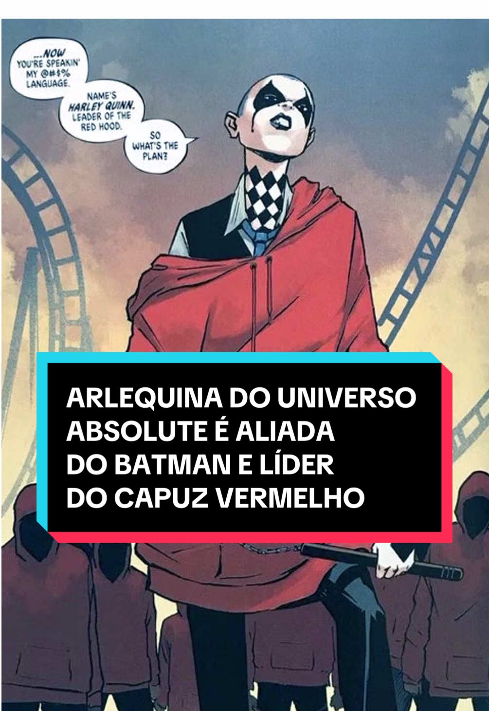 Arlequina do Universo Absolute é aliada do Batman e líder do Capuz Vermelho #batman #arlequina #harleyquinn #pacificador 