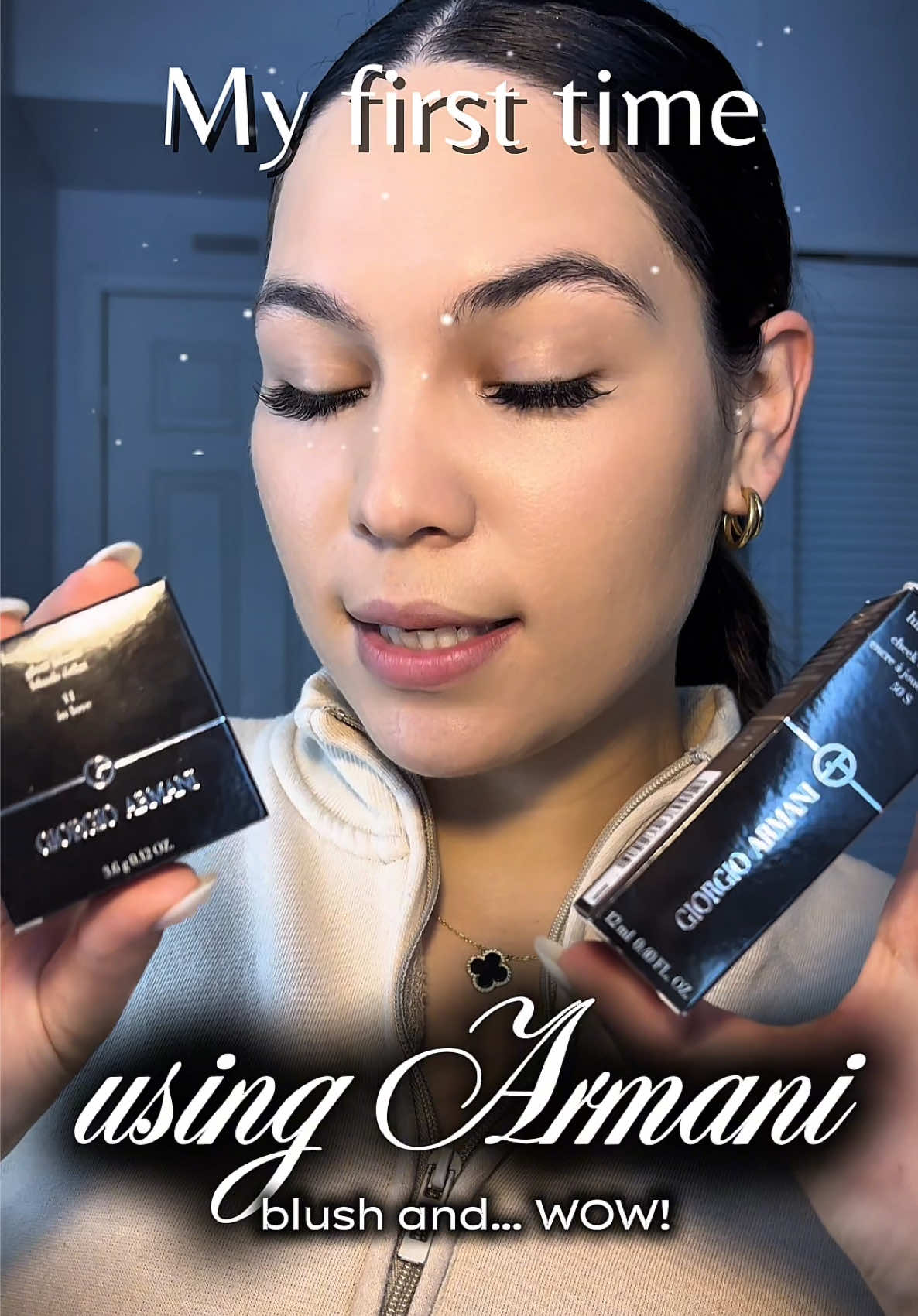 My first Armani blush moment ✨ Subtle, silky & super blendable — literally chef’s kiss 💋 @Armani beauty  #microinfluencer #beautycreator #miamigirl #creatorcontent #armanibeauty 