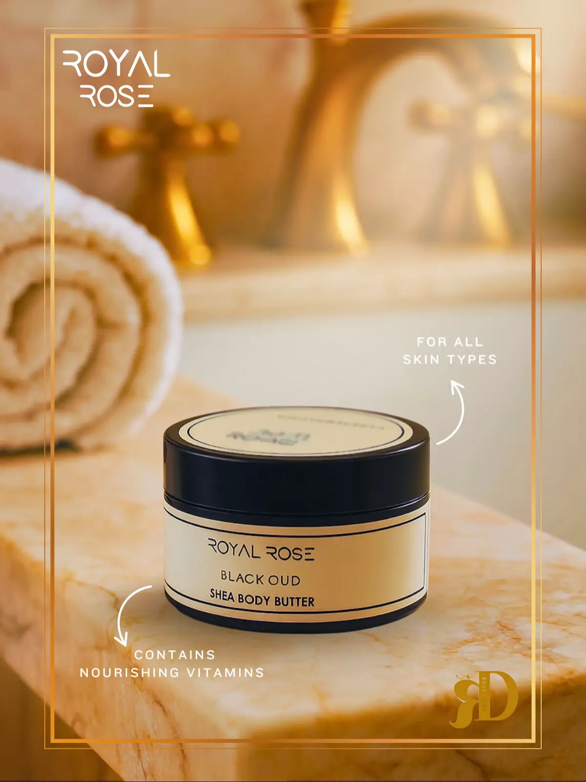 Indulge your skin in pure elegance — a rich, velvety formula infused with the captivating scent of Black Oud. Deeply nourishing, irresistibly smooth, and made for all skin types 💕 Glow like royalty, smell divine, and feel absolutely flawless 👑 👉 Available now at Queen of Beauty Lounge. Treat your skin to the royal touch! #RoyalRoseCollection #RosyDaou #QueenOfBeautyLounge #SheaBodyButter #BlackOud      