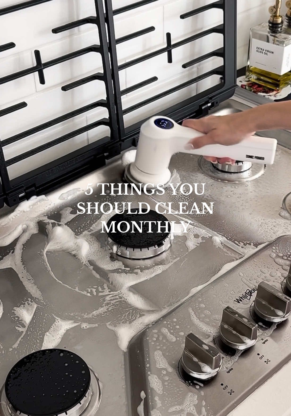 5 things you should clean monthly 🫧🫧 all 🔗s on my Cleaning List! #cleaningtiktok #cleaningmotivation #cleaningtips #cleaninghacks #cleanwithme 