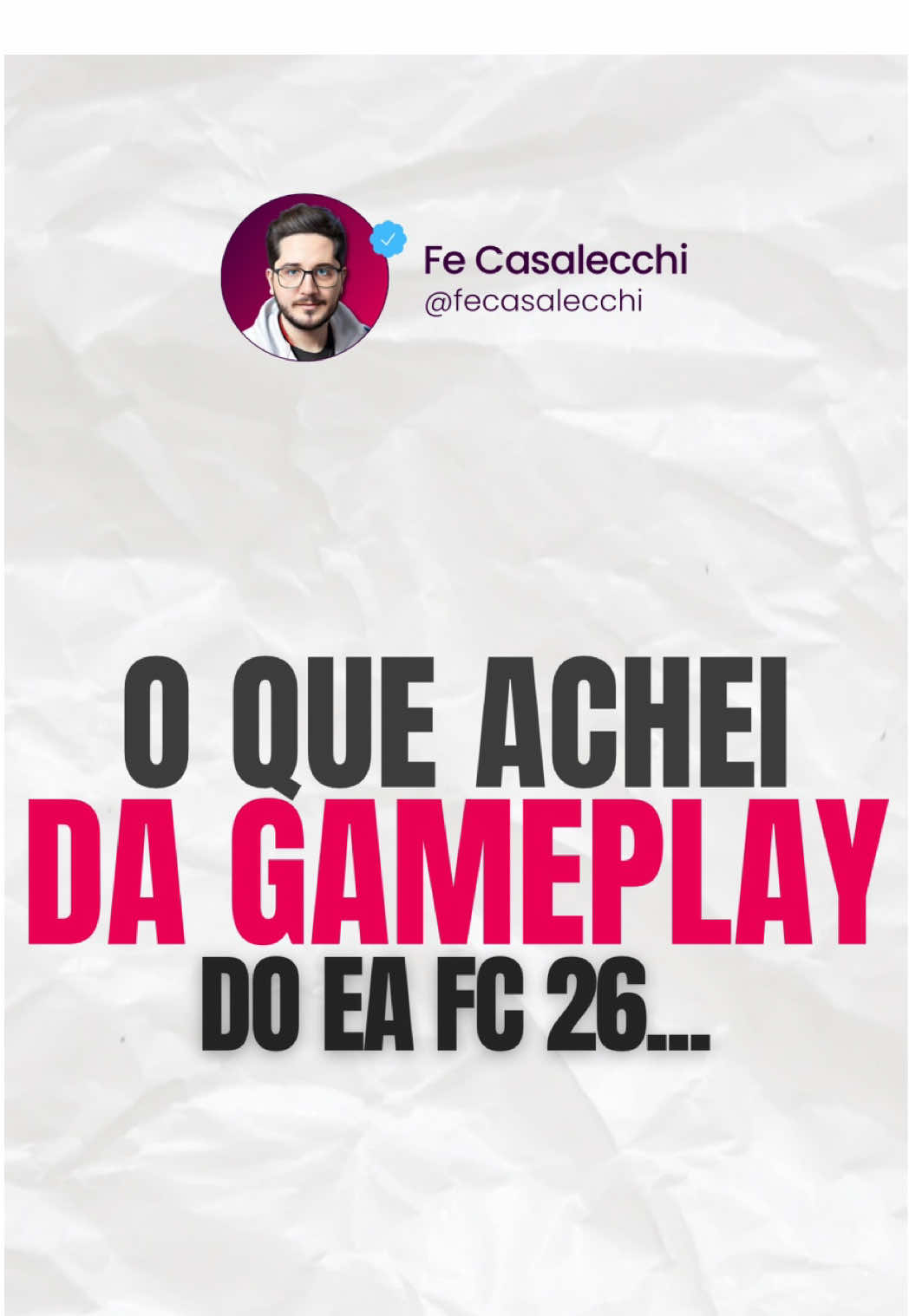GAMEPLAY do EA FC 26… 👀 Esse é um trecho de um vídeo longo do meu canal no YouTube, onde eu testo a gameplay de várias formas. Como vocês sabem, eu não jogo mais o jogo da EA há alguns anos, então só testo rapidamente sempre que lança, pra poder dar minha visão pra vocês. Não são testes profundos, mas o pouco que joguei dá pra dizer: melhorou sim, do 25 pro 26. Mas pouco. Nada gritante e muito menos virou essa Coca-Cola toda que alguns dizem. Agora, se você tá no FC 24 ainda, ir pro 26 é um salto bem maior de qualidade, em tudo. O 24 foi péssimo. Vale a pena? Talvez, depende do valor. No preço de lançamento? Nunca. Em promoção? Diria que sim!