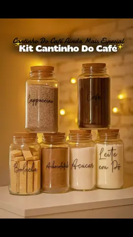 ☕✨ Transforme seu espaço com charme e aconchego! Com o Kit Cantinho do Café, seu ambiente ganha um toque especial pra começar o dia com estilo 😍 Perfeito pra decorar e organizar seu cantinho favorito! 💖 #CantinhoDoCafé #DecoraçãoShopee #AchadinhosShopee #CasaOrganizada #DecorShopee    