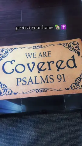 Psalms 91 “WE ARE COVERED” ✝️#homedecor #christianity #protectyourhome #floormats #interiordesign 