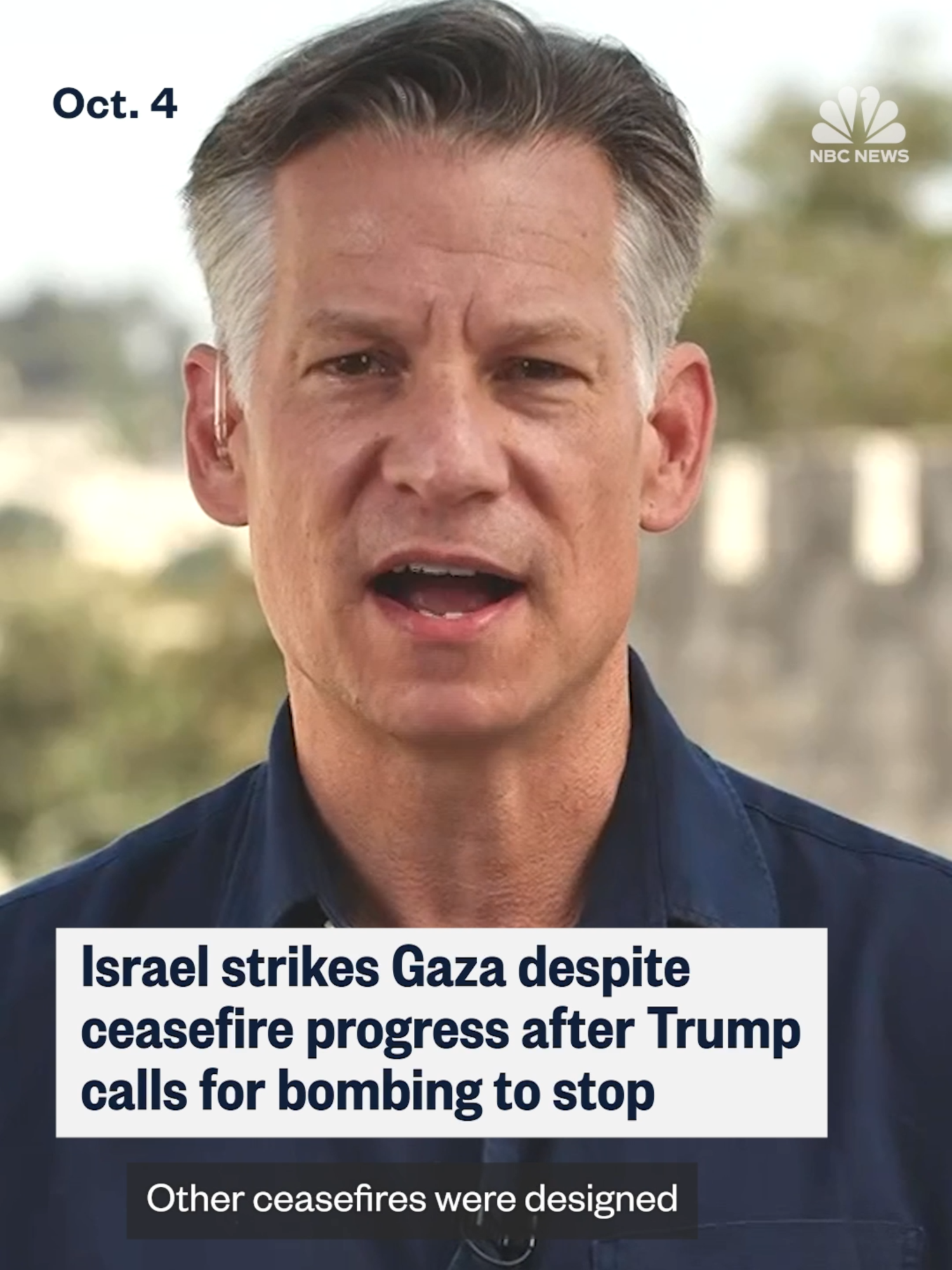 Israel airstrikes hit the Gaza Strip on Saturday, local authorities said, hours after President #Trump called to halt the bombing, saying that Hamas was ready for peace. NBC News’ Richard Engel reports.
