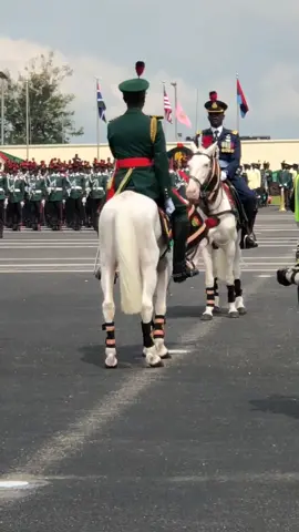 NDA DEPUTY ADJUTANT HANDS OVER THE PARADE TO THE ACADEMY ADJUTANT DURING THE COMBINED PASSING OUT PARADE OF 72RC 
