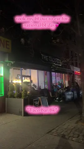 @Thetacobarbk 10/10 ! the food , drinks , music , and service was so good . the place is really small but it was a whole vibe !!! i didn’t put any music behind the video so that yall can hear everything . no promo or nothing yall need to go here !! #tacobarbk #nationalbfday #viral #restaurant #mexicanfood 