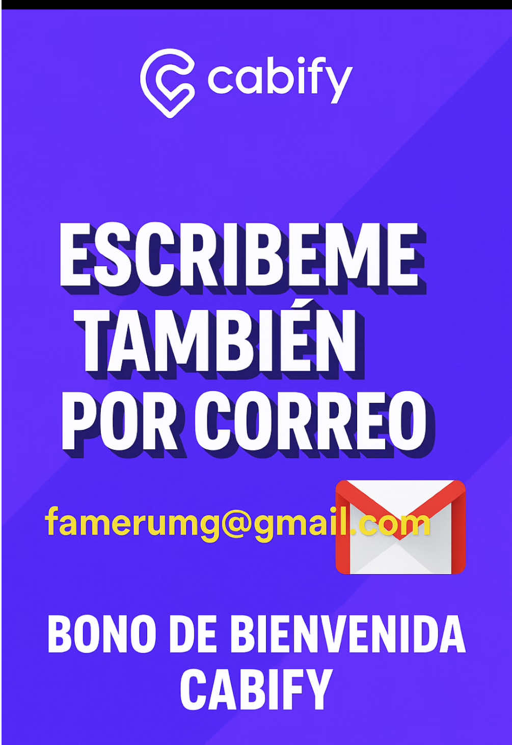 Bono de bienvenida en Cabify para conductores nuevos. #cabifycolombia #cabify #conductoresapps #ubercolombia 