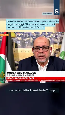 Mousa Abu Marzouk, uno dei leader di Hamas, in una intervista ad ‘Al Jazeera’ ha chiarito le condizioni per il rilascio dei prigionieri israeliani. 