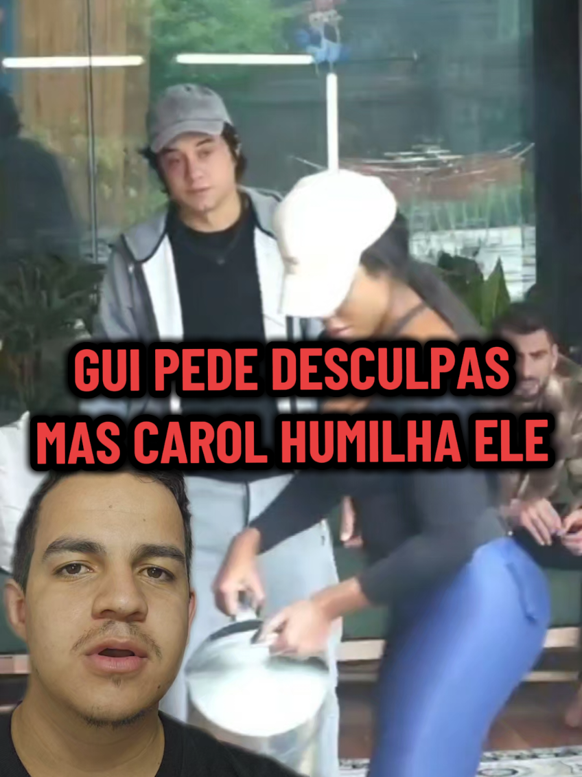 Após chamar a Carol de mulher do JOB, Gui foi tentar pedir desculpas para ela e foi ignorado completamente pela a Carol Lekker. Veja cena