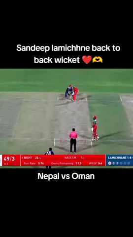 Sandeep lamichhne back to back wicket ❤️🫶#viralvideos #cricketplayer #foryouu #keppsupporting #goviral 