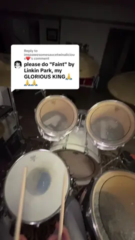 Replying to @imsoawesomesaucetwinalicious❤️ Faint - Linkin Park #linkinpark #drumcover #drums #musictok #pov 