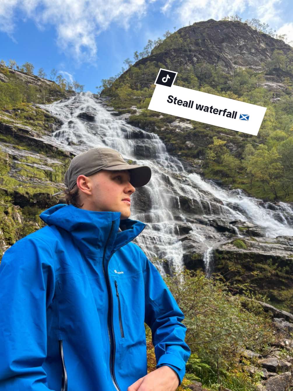 Second highest waterfall in the UK! 🤯🏴󠁧󠁢󠁳󠁣󠁴󠁿 #waterfall #Scotland #fyp #scottishhighlands #Hiking 