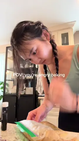 baking to relieve anger >>> #baking #StressRelief #relatable #healthydessert #highprotein  