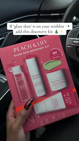 The cutest Christmas gift for skincare lovers 🎁✨ This Peach & Lily Glass Skin Kit is only $39 but worth $65 👀 4 steps to an easy Korean skincare routine anyone can do 💧 Perfect stocking stuffer for that holiday glow ✨ #christmasgiftideas #koreanskincare #glassskin #skincaretok #holidayglow 