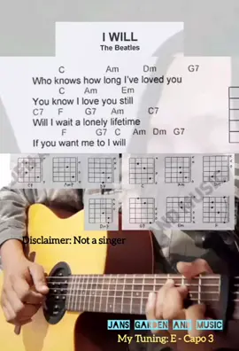 Jam Tutorial  - I Will by The Beatles  #acousticguitarlessons #acousticguitar #chords 