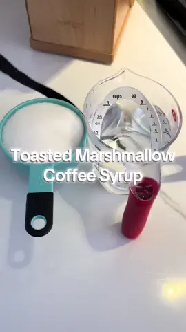 Toasted Marshmallow Coffee Syrup #coffeetiktok #coffeesyrups #toastedmarshmallow #homemade #coffeelovers @Café Bustelo @Oatly 