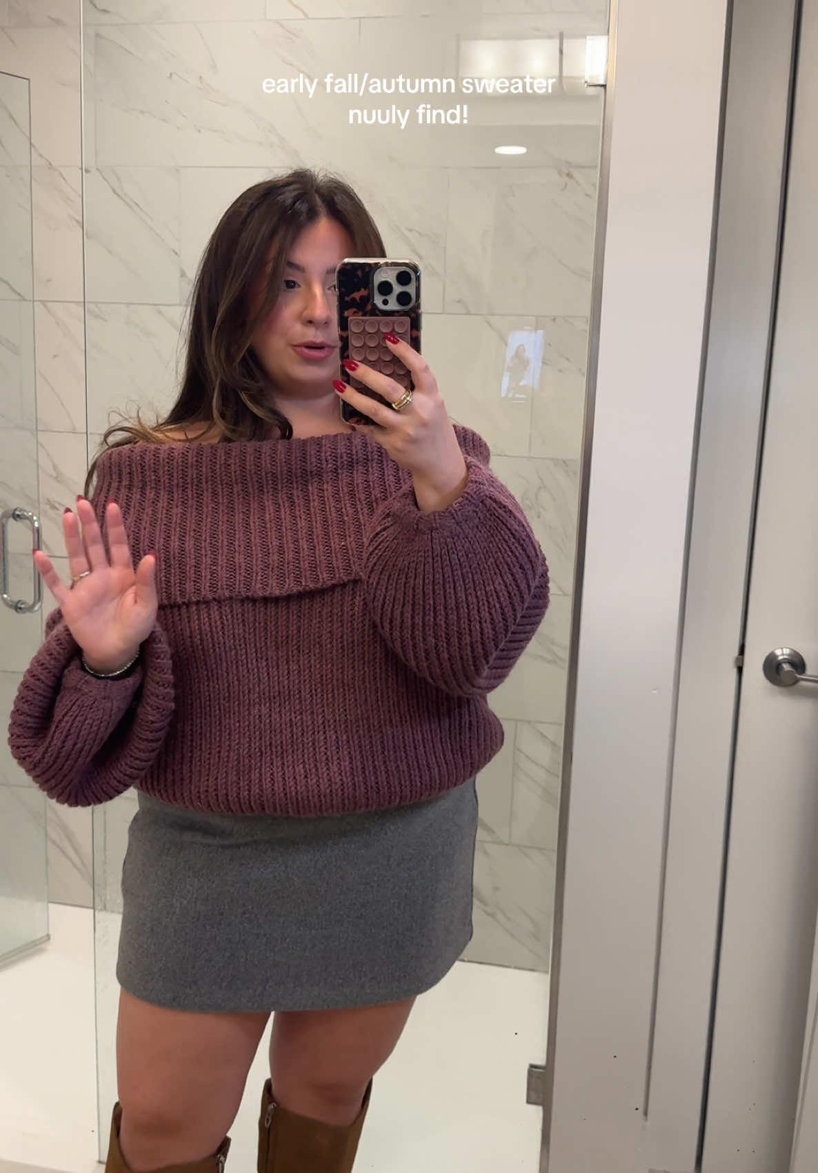 The brand is MareMare 🤍 @nuuly #fallsweaters #fallfashion #nuulypartner #cluubnuuly #nuuly