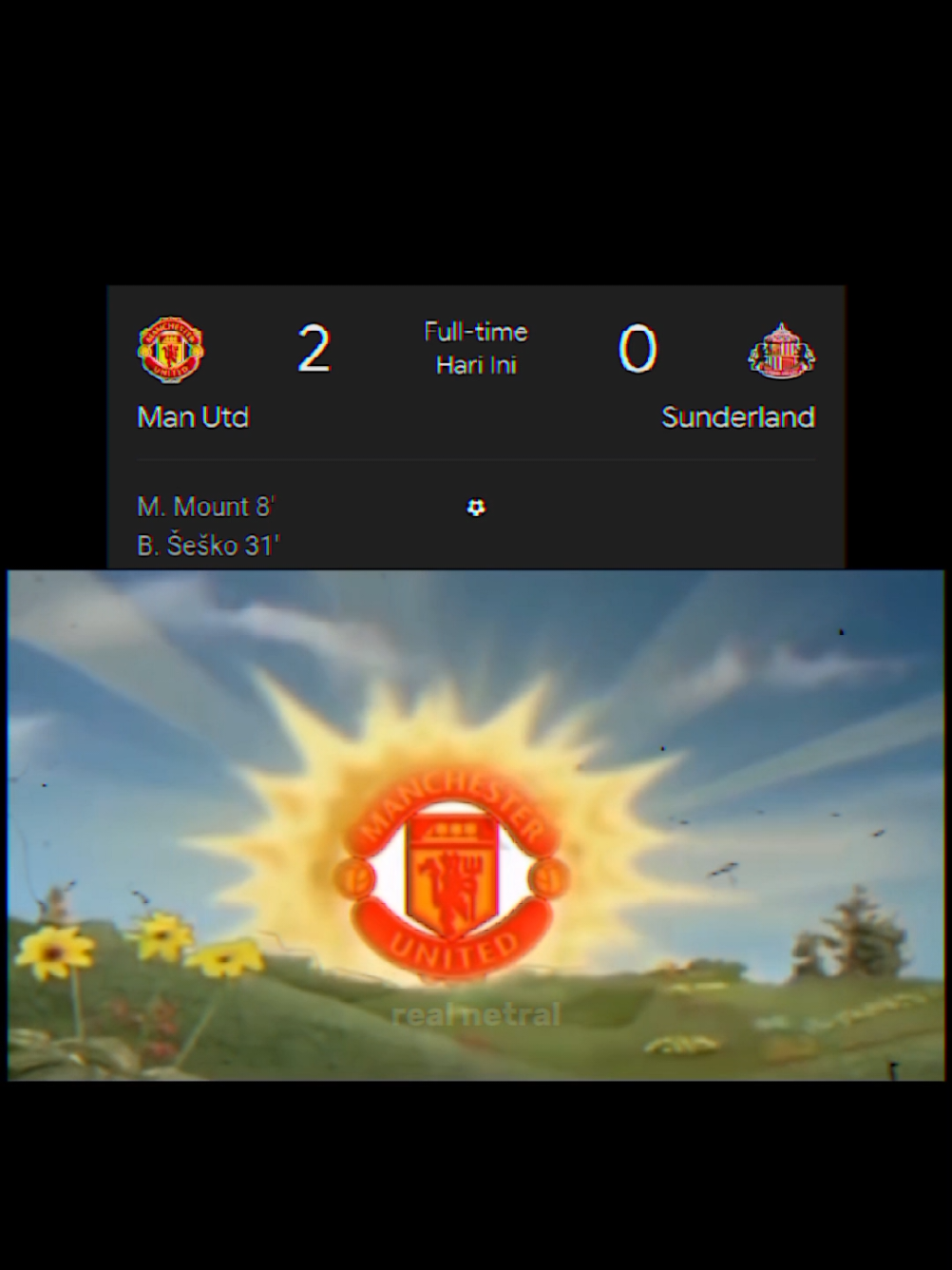 sinar kebangkitan telah muncul🌄 #PremierLeague #manchesterunited #sunderland #sesko #fyp 