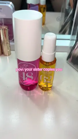 jk I love a sis that matches with me 💓💓 #besties #sister #matching #makeup #girlhood 