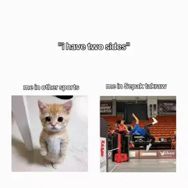 I have 2 Sides #sepaktakraw #fyp #sepaktakrawindonesia #sepaktakrawphilipines🇵🇭  #rollspike 