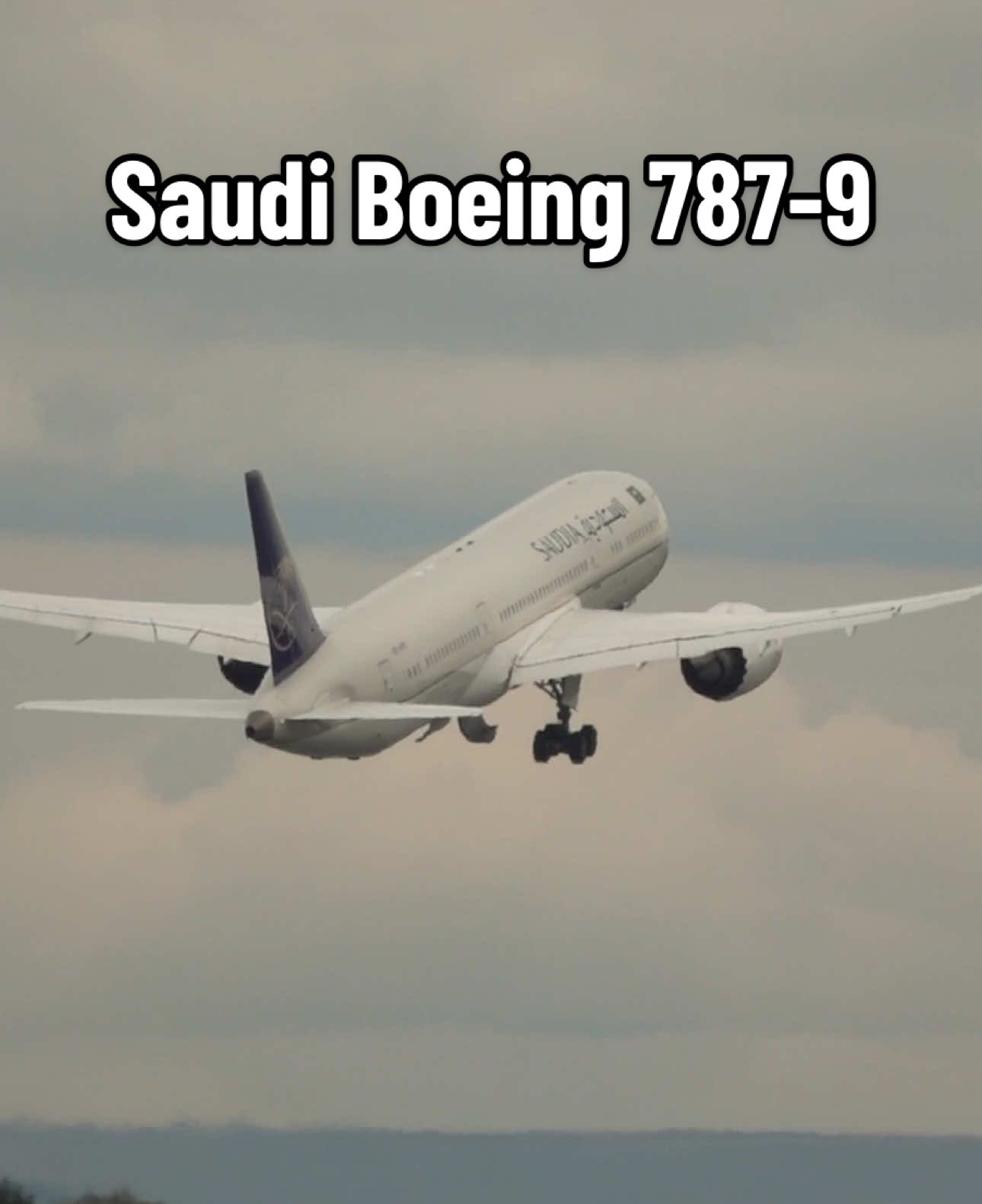 The Royal Saudi Boeing 787-9 Departing From Manchester #Aviation #avgeek #Boeing787 #saudia #manchester @TikTok @Saudi airlines 