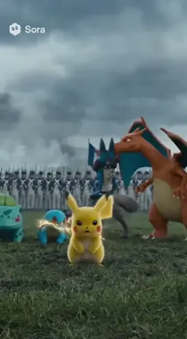 Pikachu and his friends tak on Napoleon’s Army at Waterloo #sora2 #fyp #ai #pokemon #tiktokviral 