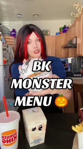 Trying Burger King’s monster menu! #burgerking #halloween #eatingshow #mukbang #fypシ゚viral 