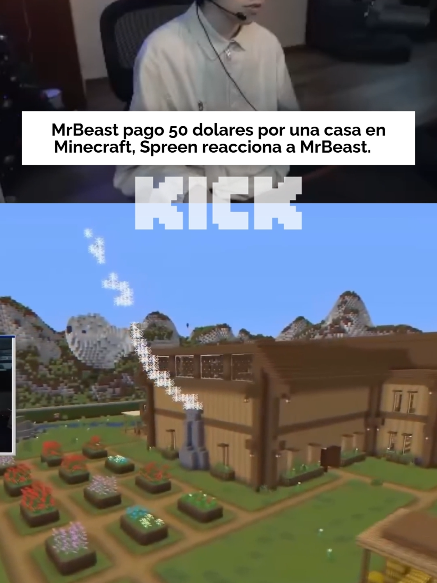 MrBeast pago 50 dolares por una casa en Minecraft, Spreen reacciona a MrBeast. @spreenbro @minecraft @mrbeast #spreen #mrbeast #Minecraft #contenido #parati #kick #clips #fyp