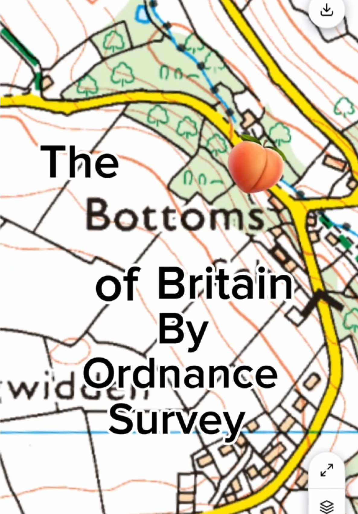 Feeling cheeky 🍑 Inspired by @docgovtnz's masterpiece on the geographical knobs of New Zealand. We present to you: The bottoms of Britain. A bottom is a legit geographical term for low-lying land, often found in valleys; and we've discovered 4,159 of them across GB. Isn't that peachy!