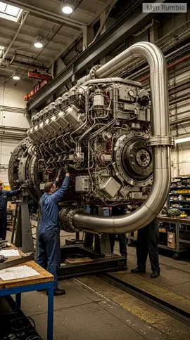 Submarine engine exploded due to melted starter sensor #menufactory #engineering #mashinework #factorywork #usa 