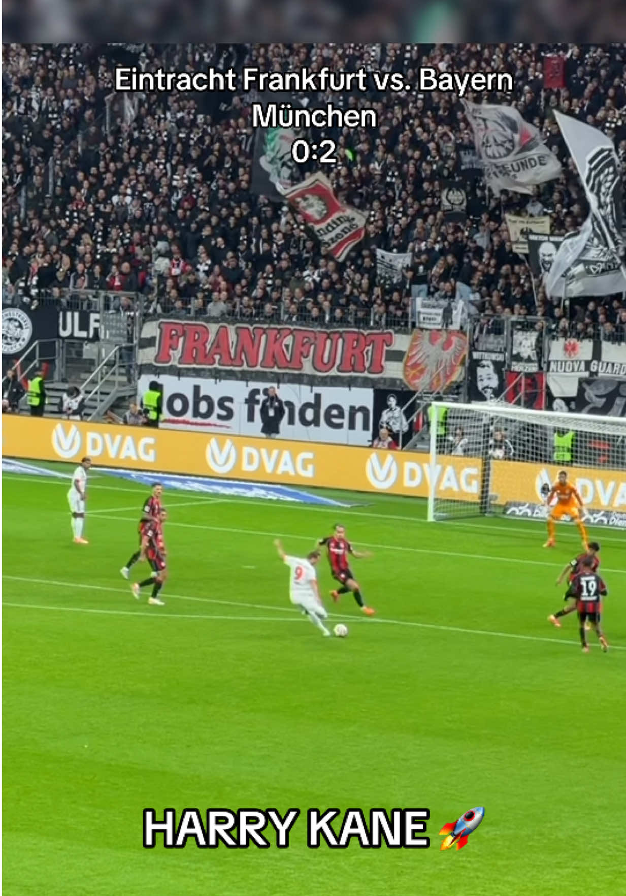 Eintracht Frankfurt vs. Bayern München 0:2 HARRY KANE 🤯#kane #goal #bayernmünchen #fcb #sge 