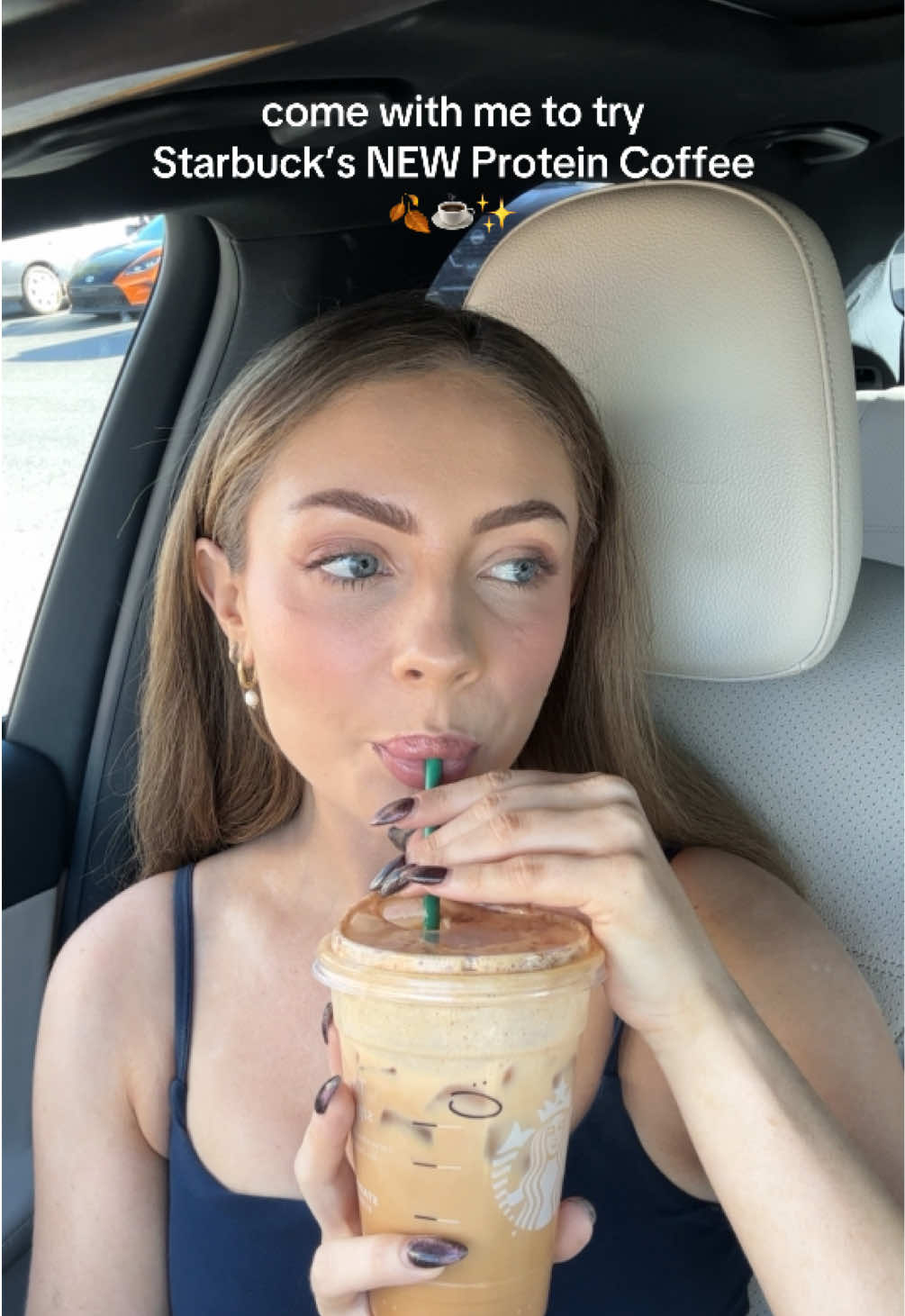 Starbucks new PROTEIN COFFEE is here ☕️ it’s good in a pinch & i like to have a treat sometimes! 🍂  my drink order:  - grande shaken espresso with almond milk  - protein pumpkin cold foam  - no classic  - 1 pump of pumpkin  - cinnamon on top  macros: 168 C / 3g F / 17g P  (ask for no brown sugar syrup & it’s 12-15g sugar — relatively low. 168 kcal is low considering the new featured ones are all 200 kcal+)  #starbucks #starbucksdrinks #starbucksproteincoffee #proteincoffee #starbucksorder 